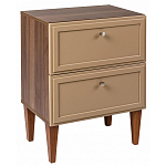 Тумба прикроватная бежевая из массива бука с 2-мя ящиками Wenge Light варинант исполнения - 1 | Loft Concept в Тюмени