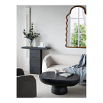 Столик кофейный черного цвета с овальной столешницей и круглым основанием Black Dalmen Table варинант исполнения - 4 | Loft Concept в Тюмени