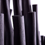 Люстра черная с несколькими ярусами деревянных палочек Bright Wooden Chandelier варинант исполнения - 7 | Loft Concept в Тюмени