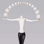 Торшер черно-белая статуэтка Девушка Girl Carries Light Balls варинант исполнения - 2 | Loft Concept в Тюмени