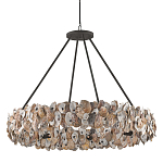 Люстра круглая с абажуром из устричных раковин Sea Ravens варинант исполнения - 2 | Loft Concept в Тюмени