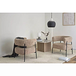 Кресло полукруглое мягкое с буклированной обивкой Armchair with Boucle Upholstery варинант исполнения - 3 | Loft Concept в Тюмени