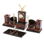 Настольный письменный набор из лемезита и змеевика с декором в виде Орла в подарочной упаковке Successful Leader варинант исполнения - 2 | Loft Concept в Тюмени