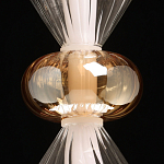 Подвесной светильник с вертикальной композицией из прозрачных и янтарных стеклянных шаров и ромбов Gabriel Scott Luna варинант исполнения - 17 | Loft Concept в Тюмени