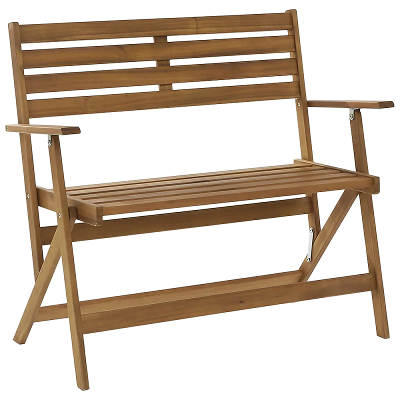 Деревянная садовая скамейка складная Gary Wood Bench Коричневый Деревянная садовая скамейка складная Gary Wood Bench Коричневый в Тюмени | Loft Concept
