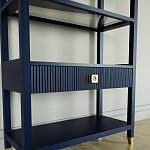 Стеллаж Elsa Dreams Blue со стеклянными полками и ящиком варинант исполнения - 5 | Loft Concept в Тюмени