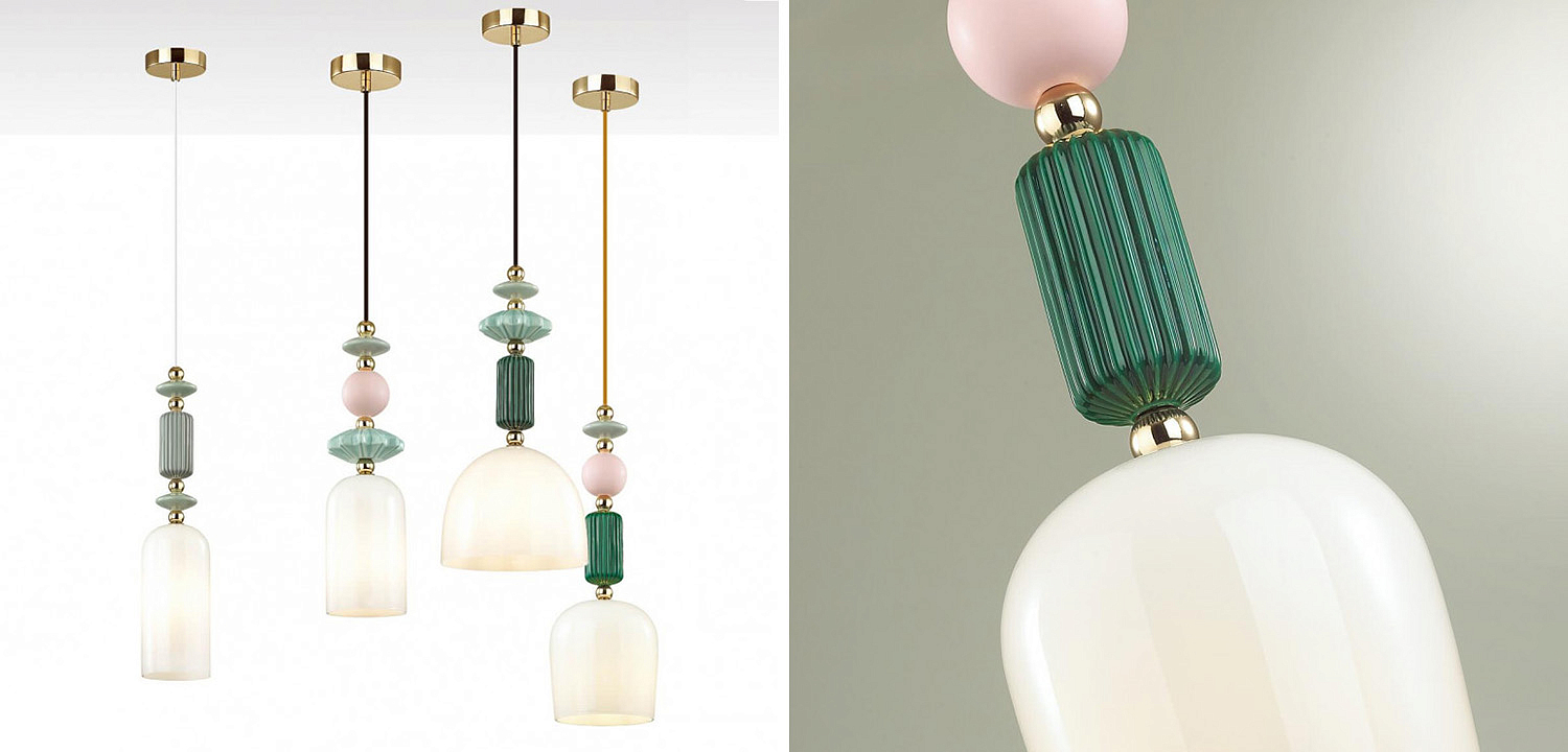 Подвесной светильник Iris hanging lamp candy green Подвесной светильник Iris hanging lamp candy green - Loft-Concept в Тюмени