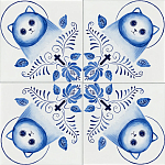 Плитка с узором Котики варинант исполнения - 1 | Loft Concept в Тюмени