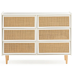 Комод с 6-ю ящиками из плетеного ротанга Remi Cream Wicker Furniture варинант исполнения - 2 | Loft Concept в Тюмени