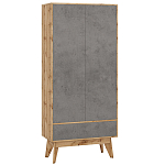 Шкаф с фасадом цвета серый бетон Grace of Furniture варинант исполнения - 1 | Loft Concept в Тюмени