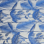Мебельная ткань Вышивка синий принт 280 см T2-136 варинант исполнения - 1 | Loft Concept в Тюмени