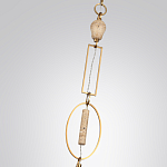 Подвесной светильник с плоским прозрачным плафоном и декоративной вставкой из текстурного камня Tectona  варинант исполнения - 7 | Loft Concept в Тюмени