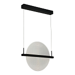 Светодиодный подвесной светильник круглой формы с металлическим черным каркасом Marble Glow варинант исполнения - 2 | Loft Concept в Тюмени