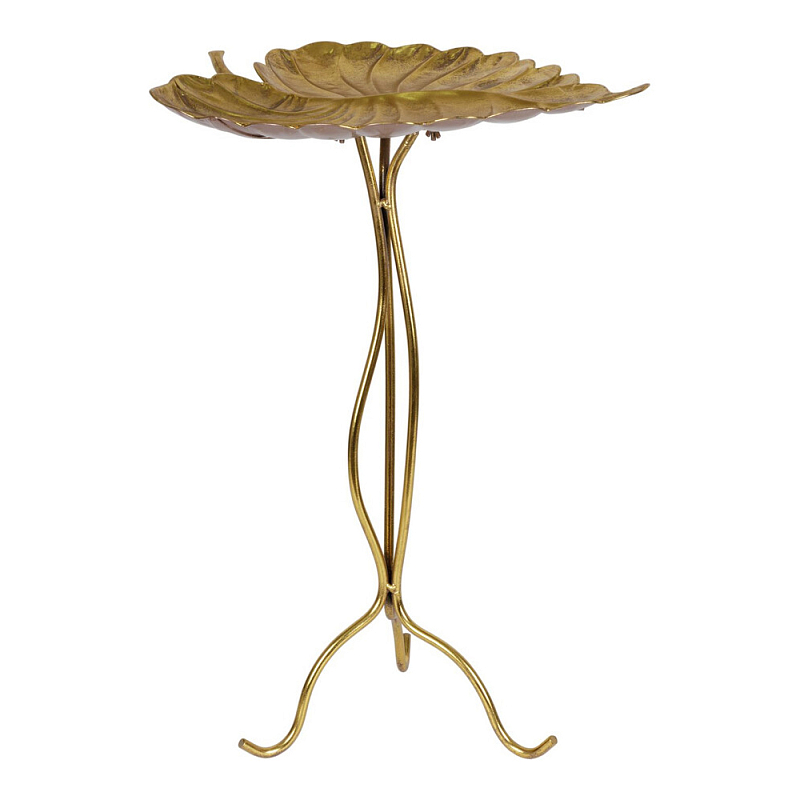 Столик приставной с столешницей Тропический лист Tropical Forest gold Золотой в Тюмени | Loft Concept 