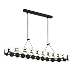 Люстра овальная с круглыми светодиодными источниками света Maxine Light варинант исполнения - 7 | Loft Concept в Тюмени