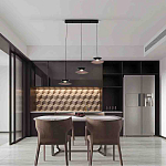 Люстра подвесная с тремя матовыми черными плафонами Obsidian Touch варинант исполнения - 4 | Loft Concept в Тюмени