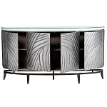 Комод фактурный серебристый с дверцами Silver Chest of Drawers варинант исполнения - 2 | Loft Concept в Тюмени