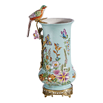 Ваза с птичкой из фарфора с бронзовыми элементами Garden of Eden варинант исполнения - 5 | Loft Concept в Тюмени