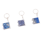 Зеркало брелок складное двухстороннее из натурального камня Лазурит Stone Mirrors варинант исполнения - 8 | Loft Concept в Тюмени