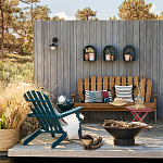 Садовая скамья из массива акации Ruth Wooden Bench варинант исполнения - 2 | Loft Concept в Тюмени