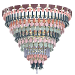 Люстра круглая с декором из разноцветных элементов в виде листьев Changing Seasons варинант исполнения - 2 | Loft Concept в Тюмени