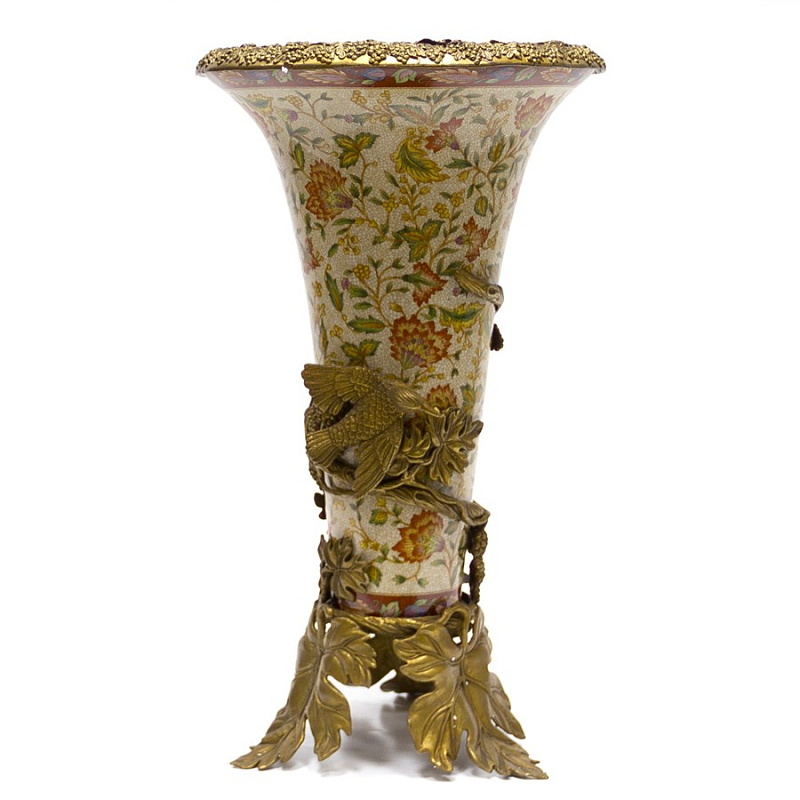 Фарфоровая ваза Stand Leaves Мульти Бронза в Тюмени | Loft Concept 