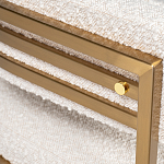 Стул букле бежевый с каркасом цвета матовое золото Tactility варинант исполнения - 3 | Loft Concept в Тюмени