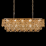 Люстра овальная каскадная с подвесками в форме колец Galaxy of Light варинант исполнения - 2 | Loft Concept в Тюмени