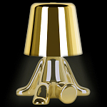 Настольная лампа фигурная золотого цвета с гладким абажуром Высота 17 см Sophia варинант исполнения - 1 | Loft Concept в Тюмени