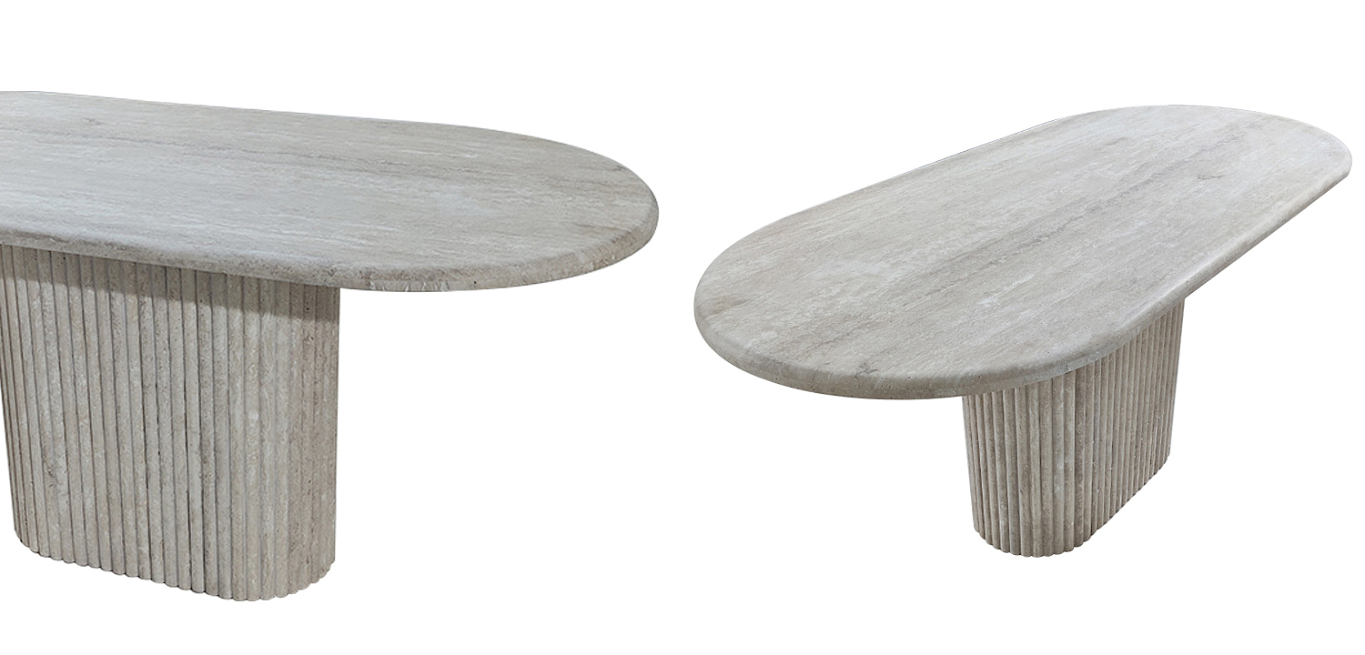 Консоль Annabel Grey Travertine Console Консоль Annabel Grey Travertine Console - Loft-Concept в Тюмени