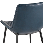 Стул с обивкой из экокожи темно-синего цвета RHOMBUSES UPHOLSTERY варинант исполнения - 7 | Loft Concept в Тюмени