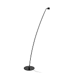 Торшер с изогнутой черной металлической стойкой и цилиндрическим плафоном Davide Groppi варинант исполнения - 8 | Loft Concept в Тюмени