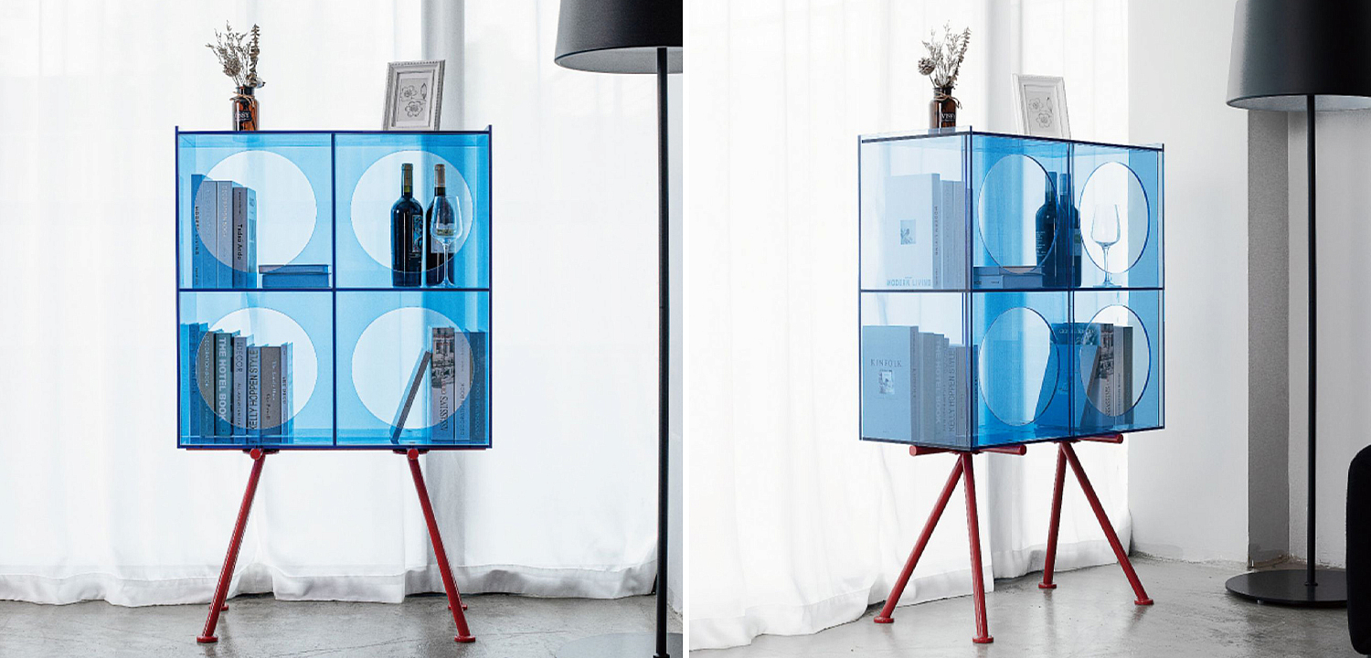 Синий буфет из акрила Blue Acrylic Cupboard Синий буфет из акрила Blue Acrylic Cupboard - Loft-Concept в Тюмени