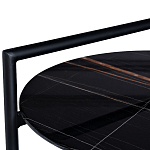 Стол журнальный круглый черный с полкой Inherence варинант исполнения - 2 | Loft Concept в Тюмени