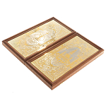 Нарды настольные из натурального камня лазурит и долерит Backgammon from Stone варинант исполнения - 7 | Loft Concept в Тюмени