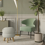 Современное мягкое кресло на металлических ножках Rakush Pistachio варинант исполнения - 8 | Loft Concept в Тюмени