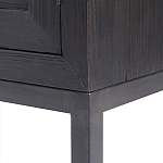 Тумба черная из дерева двухдверная Geometric Double Door Nightstand варинант исполнения - 3 | Loft Concept в Тюмени