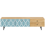 Длинная ТВ-тумба с принтом на ящиках Elise TV Stand варинант исполнения - 9 | Loft Concept в Тюмени