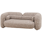 Дизайнерский двухместный диван с мягкими спинкой и подлокотниками светло-коричневый с принтом Madelaine Sofa Cocoa варинант исполнения - 2 | Loft Concept в Тюмени