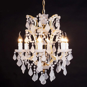 Люстра Rococo Iron & white matt Crystal Chandelier 6