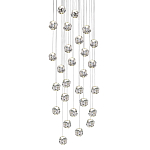 Люстра каскадня с 27-ю прозрачными шарообразными подвесами Bubbles Bocci варинант исполнения - 1 | Loft Concept в Тюмени