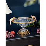 Чаша стеклянная с фигурками разноцветных попугаев на ободке 41 Eden Garden варинант исполнения - 2 | Loft Concept в Тюмени