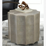 Приставной стол бежевый Stingray Skin Table кожа варинант исполнения - 1 | Loft Concept в Тюмени