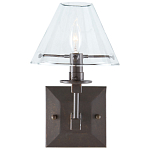 Бра с прозрачным стеклянным абажуром в форме конуса Bartolomeo Bronze варинант исполнения - 2 | Loft Concept в Тюмени