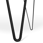 Стол журнальный с круглой столешницей из стекла на 3-х черных ножках Beige Marble варинант исполнения - 6 | Loft Concept в Тюмени