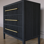 Комод Primo с 3 выдвижными ящиками Черный дуб варинант исполнения - 2 | Loft Concept в Тюмени