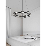 Люстра подвесная светодиодная в форме кольца Gray Ring Chandelier варинант исполнения - 1 | Loft Concept в Тюмени