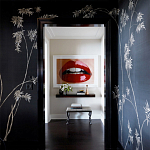 Обои ручная роспись Bamboo Special Colourway on Pitch dyed silk варинант исполнения - 1 | Loft Concept в Тюмени