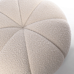 Круглый мягкий пуф с обивкой букле Gabrielle White Boucle Pouf варинант исполнения - 2 | Loft Concept в Тюмени