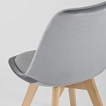 Стул с мягким велюровым сиденьем Arvika Grey варинант исполнения - 6 | Loft Concept в Тюмени